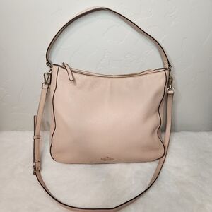 Kate Spade Jackson Pebbled Leather Crossbody Bag | Light Pink | Dual Compartment